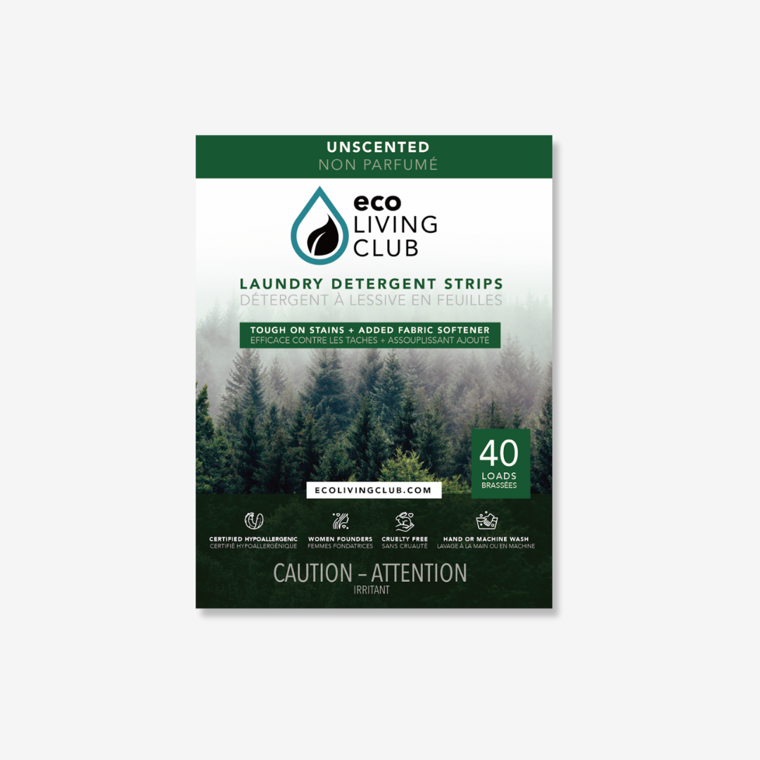 Eco Laundry Detergent Strips - Unscented & Hypoallergenic